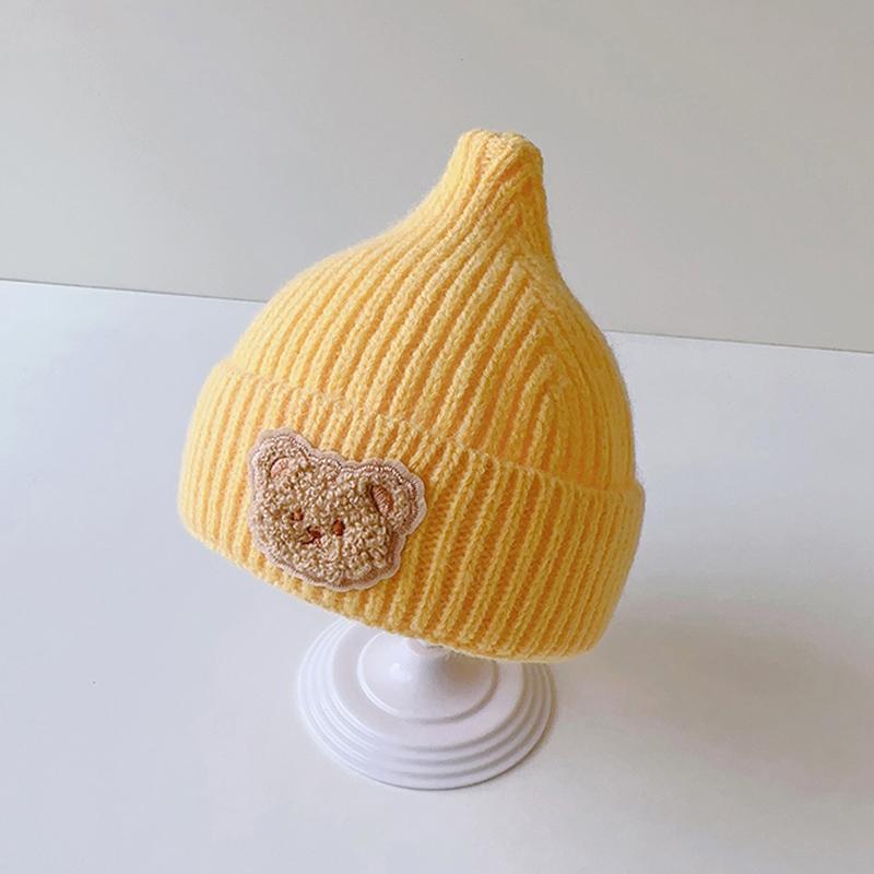 Baby Knitted Hat Cute Bear Warm Hat Kids Beanie Hats