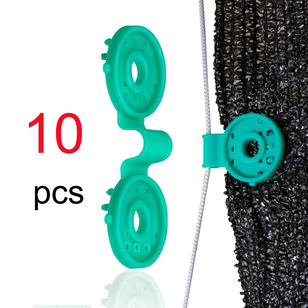 10-100PCS Agriculture Garden Netting Attachment Shade Cloth Sunshade Net Fixing Clip Plastic Round Clips Hook Accessories