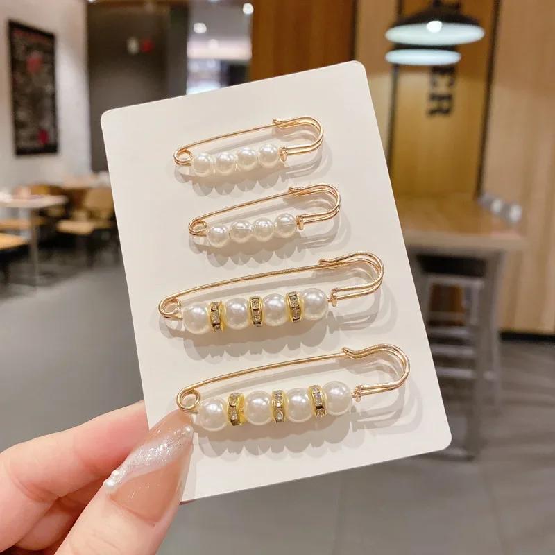 Detachable Metal Brooches for Women Pins Fastener Pants Pin Button Sewing-Free Buckles for Jeans Perfect Fit Reduce Waist