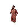 Kisah Men Kurta, Cotton, Full Sleaves, Knee Length, Straight, Regular Fit, Mandarin Collar Ethnic Wear