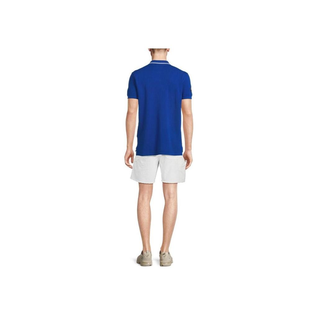 Polo Ralph Lauren Striped Pony Embroidered Short Sleeve Polo Shirt Men Tops Blue 710918851-007