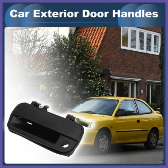 Car Exterior Door Handles Front Left for Hyundai Excel 90-94 Black 1 Pcs