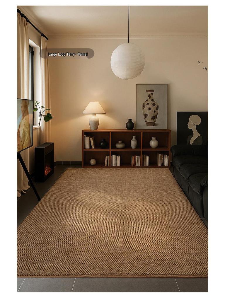 Vintage Wabi-Sabi Sisal Cat Scratch Rug for Living, Tea, and Meeting Rooms - Customizable Size