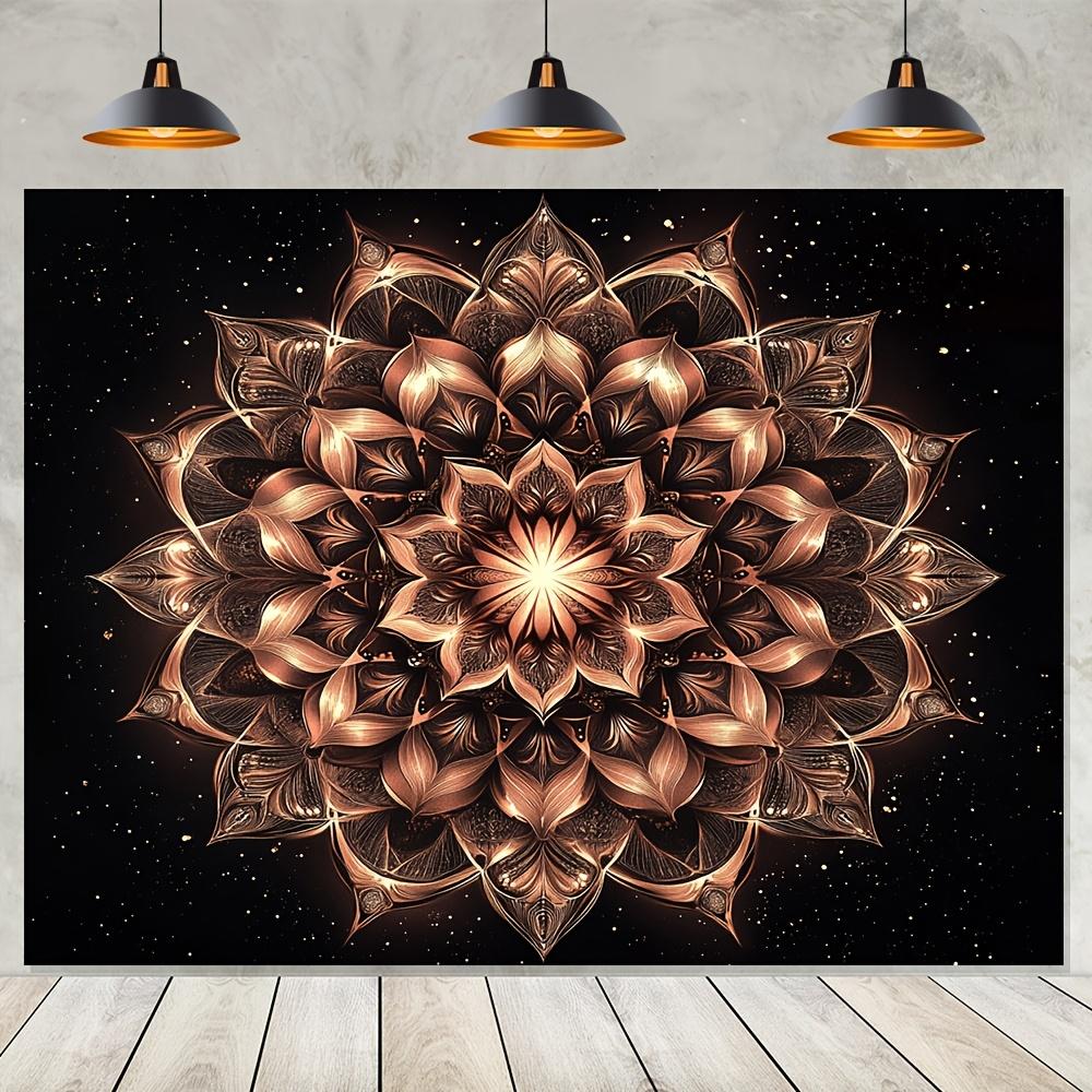 

1pc Bohemian Mandala Tapestry Polyester Festive Wall Hanging Sunburnt Aesthetic Decor Versatile for Entryway Room Parties 74x94cm(29x37in)