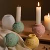 Schneeflockengeprägte Kugel Silikon Kerzenständerformen zur Herstellung von Kerzenhaltern Seife Feiertagsdekoration Epoxidharz