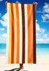 Classic Ocean Striped Beach Towel Large Soft Absorbent Towel  Geometric Stripes Quick-Dry Lightweight Towel for Summer Beach