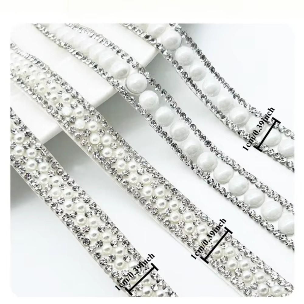 3 Yards Colorful Self Adhesive Crystal Strip Shiny Flexible Rhinestone Strip 3mm/6mm DIY Decoration Glass Rhinestone Trim