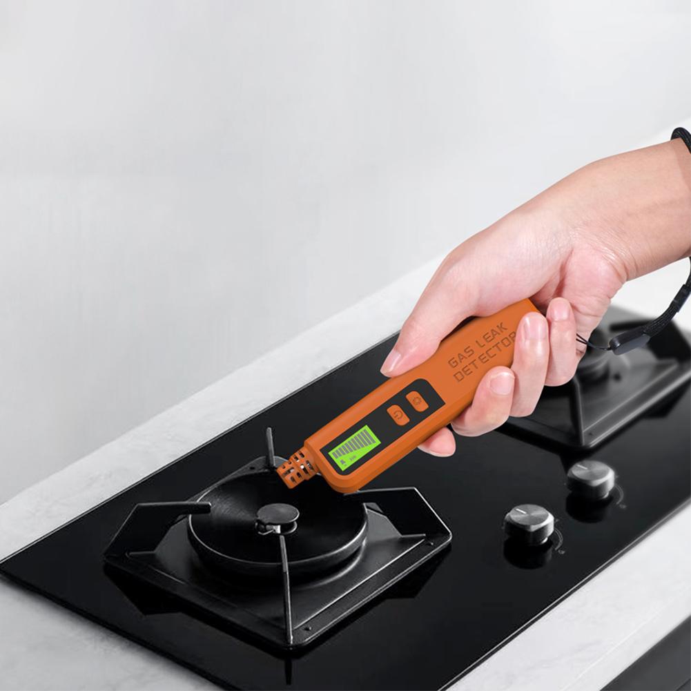 Portable Gas Leak Detector 50-1000PPM Sound&Light Alarm Combustible Gas Detector Natural Methane LPG Leak Detection Gas Detector