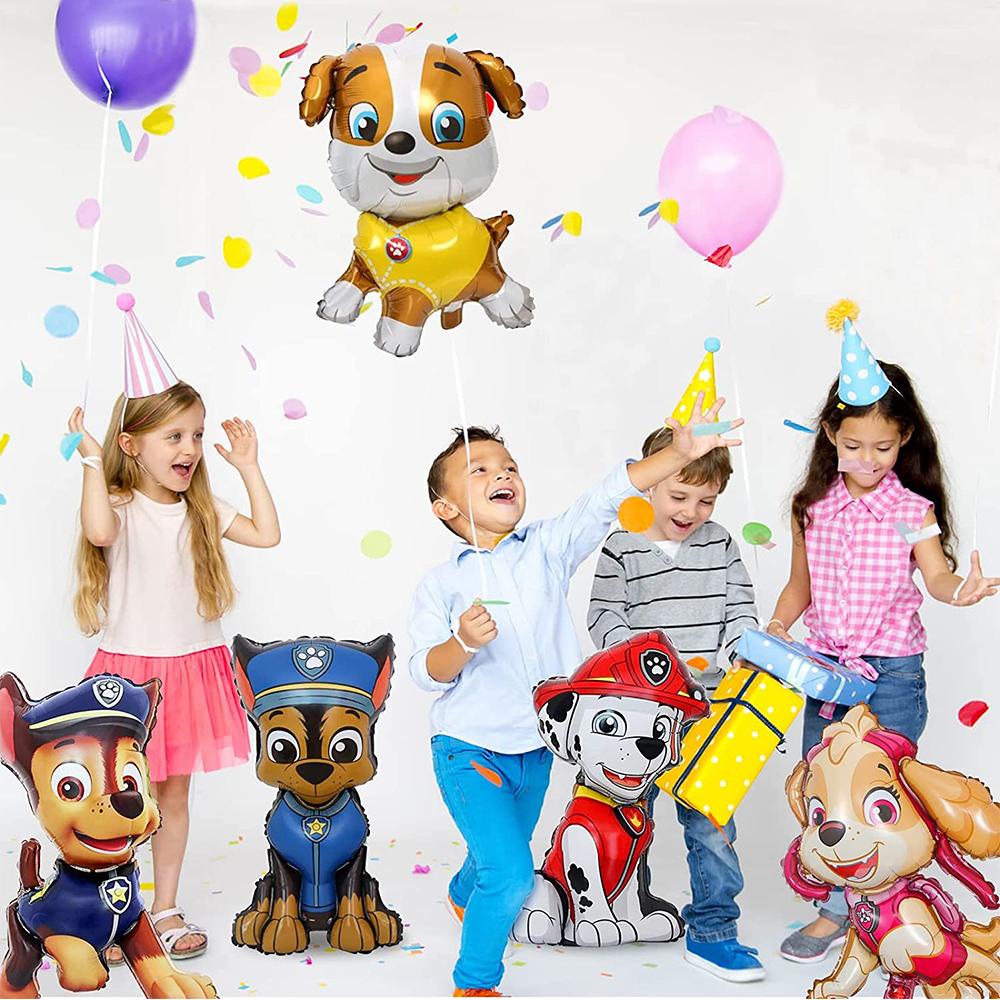 6Pcs Colorful Paw Patrol Balloons Dog Patrol Theme Balloons Party Decorations
