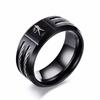 Anello Vnox 12 Segni Zodiacali per Uomo Acciaio Inossidabile Nero Intrecciato Inserimento Filo Uomo Robusto Anello Ariete Leone Costellazione Fedina