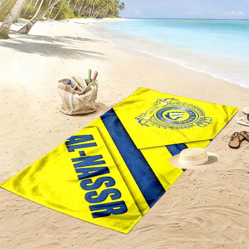 Al Nassr FC Print Beach Towel, Large Soft Quick Dry Towel for Beach Camping Swimming