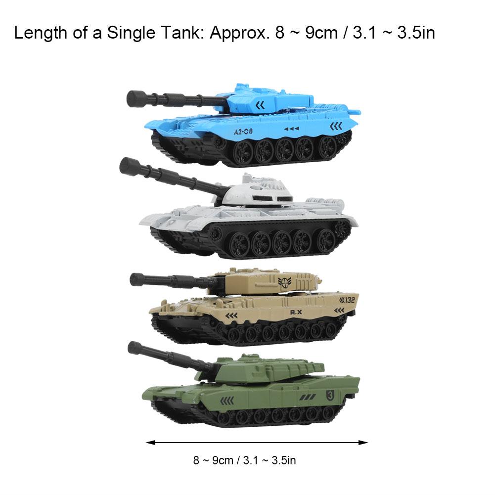 ZK40 4pcs Alloy Tank Model Highly Simulation Decoration Military Tank Model Toy for KidAlloy Tank Model