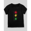 European Sizes Boys' Traffic Light Print T-Shirt - Breathable Round Neck Short Sleeve Tee - Ideal Top Gift for Children - Summer Casual Playwear