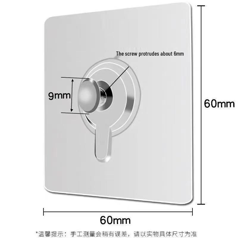 Strong Adhesive Hooks - No-Drill, Stainless Steel, No-Trace, Transparent Hooks for Kitchen/Bathroom Doors
