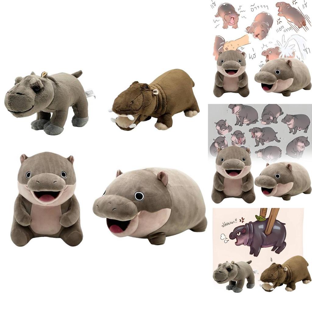 Adorable Moo Deng Plush Hippo Stuffed Animal Soft Toy For Kids And Collectors