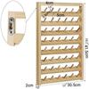 Foldable Wooden Thread & Yarn Rack - Spool & Bobbin Storage, Wig Stand