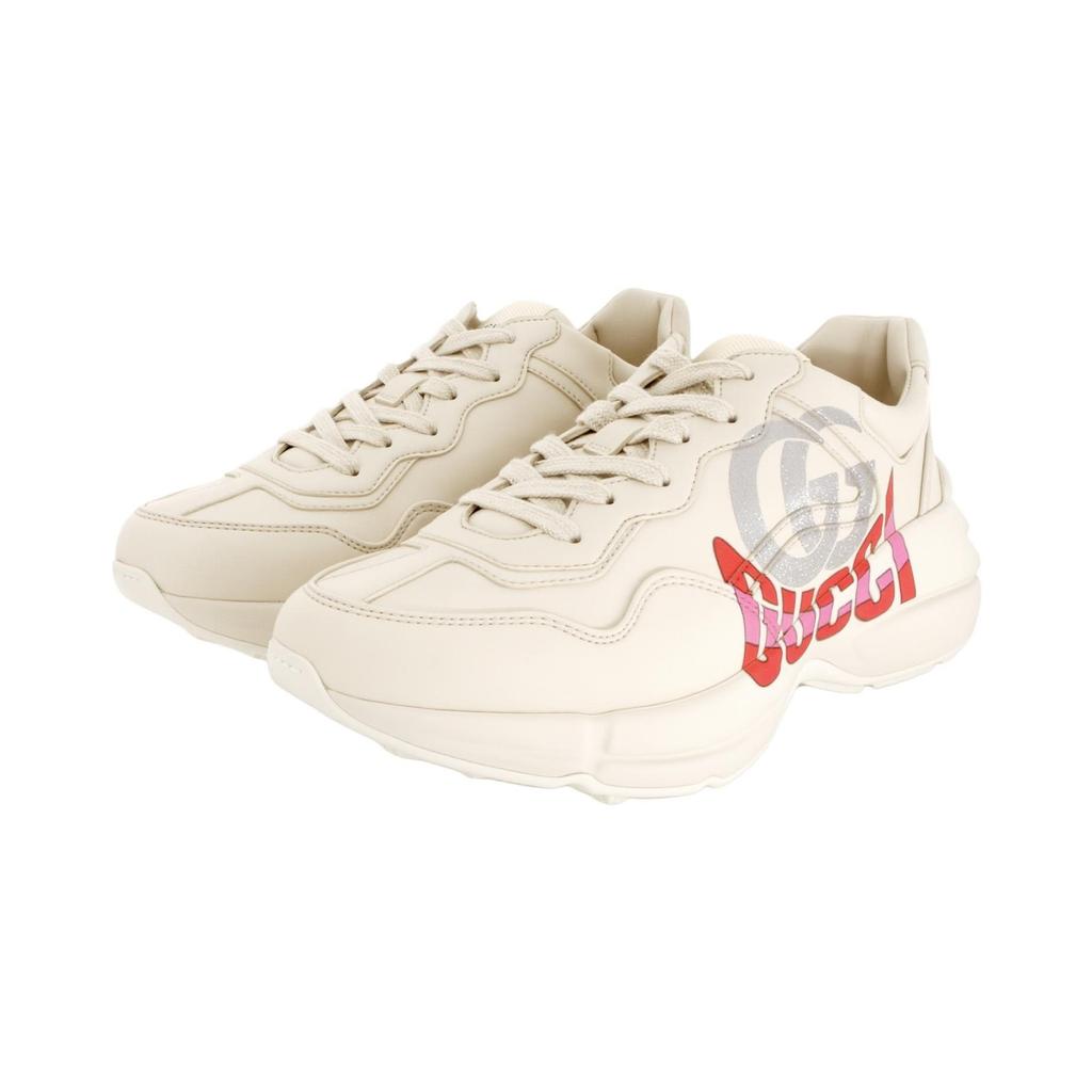 Gucci Rhyton Leather Low Top Chunky Sneakers Women's White 800243 2SH00 9522