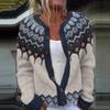 2026 foreign trade new 3D digital printing cardigan knitted jacket women's clothing early spring and autumn factory wholesale