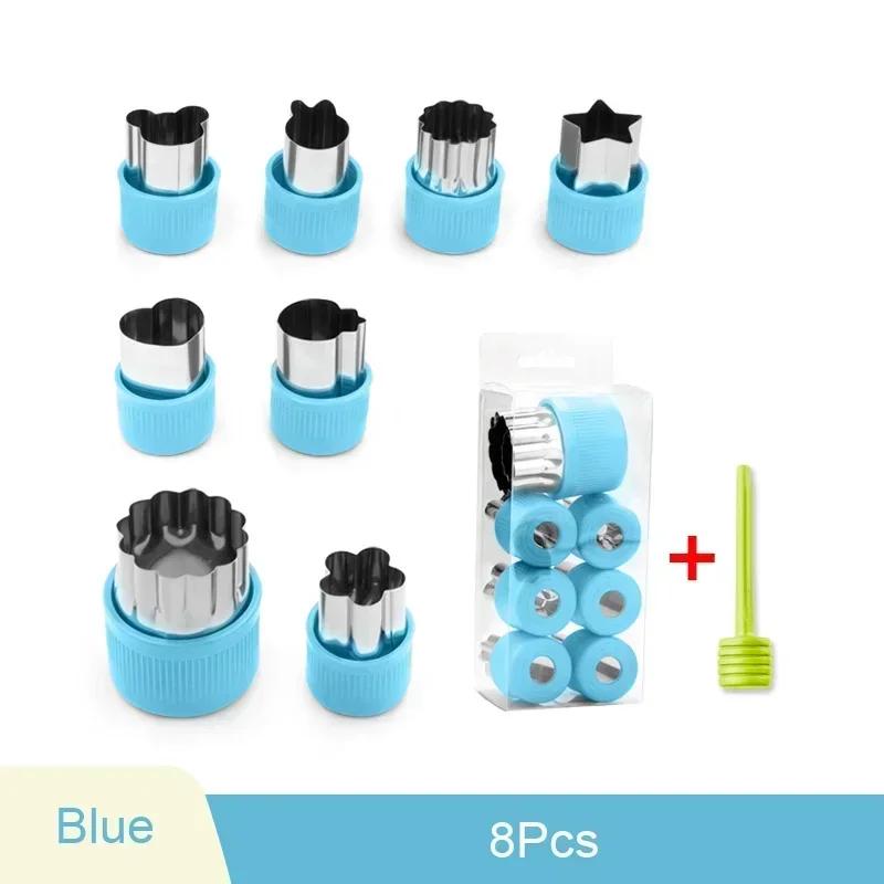 6/8/10pcs Star Heart Shape Vegetables Cutter Fruit Pastry Mini Pie Cutter Kids Food Cookie Mold Baking Tools Kitchen Gadgets