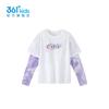 361° Girls' Fake Two-Piece Knit Long Sleeve Top