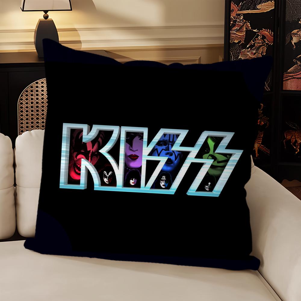 Rock Kiss Band Music Pillow Case Sofa Living Room Bedroom Headboard Backrest Cushion Square Cushion Nap Time