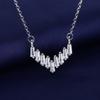 New Fashion 925 Sterling Silver Jewelry Round Zircon Pendants Necklaces Women Fine Semi Rhinestone Circle Clavicle Chain Choker