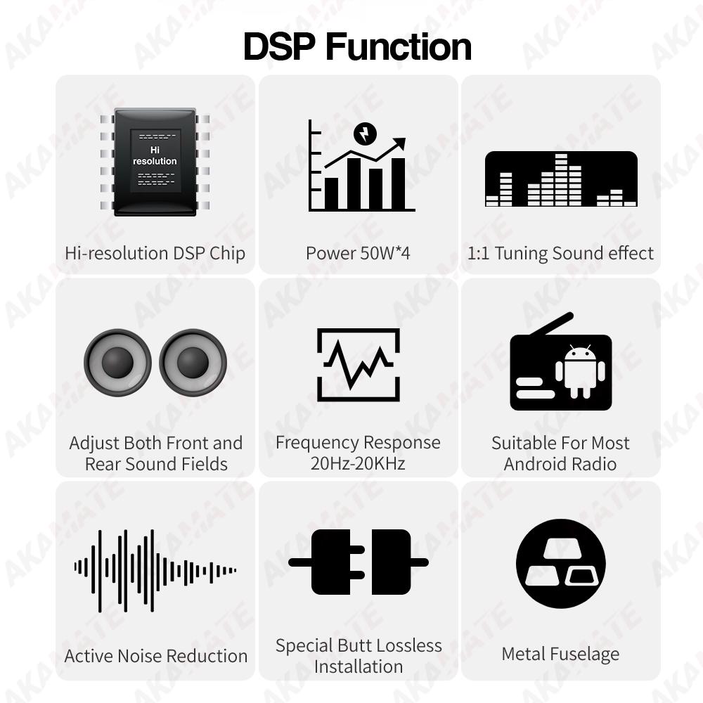 DPS Car Amplifier for Android System Car Radio Non Destructive Modification Speaker Enhance Sound Car Audio Processor 4 Channel