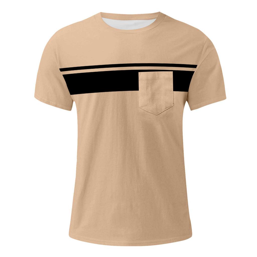 T-shirt  à  manches  courtes  pour  homme,  col  rond,  imprimé,  tendance,  loisir