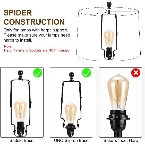 PATIKIL Lamp shades for Table Lamps 11.4" Top x 12.6" Bottom x 9.8" High Drum Lamp shades for Floor Lamps Medium Linen Lampshade Easy Assembly for