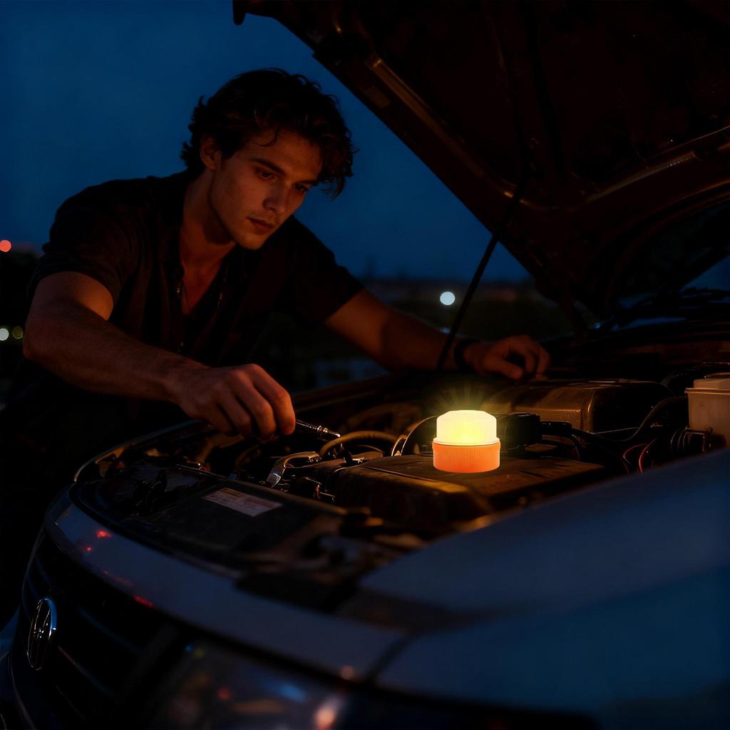 LED Strobe Lights for Trucks Magnetic Double-Mode LED Portable Auto Supplies Bright Strobe Light for Trailer Construction Work