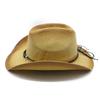 One-Word Top Western Cowboy Hat Knight Hat Sunshade Sun Protection Retro Style Straw Hat Spring And Summer