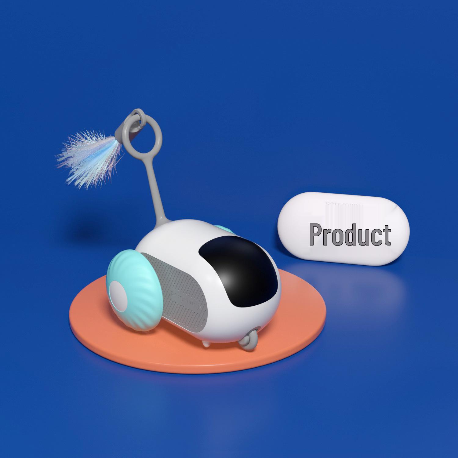 Electric Cat Toy: Self-Entertainment Rope Pull with Teaser Stick & Feather