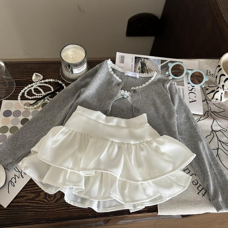 

Lace Camisole & Knitted Cardigan Set with White Skort - Final Sale, No Returns or Exchanges [Rational Ordering] 80 cm
