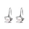 Leaf Earrings Women'S Small Fresh Apricot Leaves Cute Imitation Pearl Sweet High-End Short Earrings