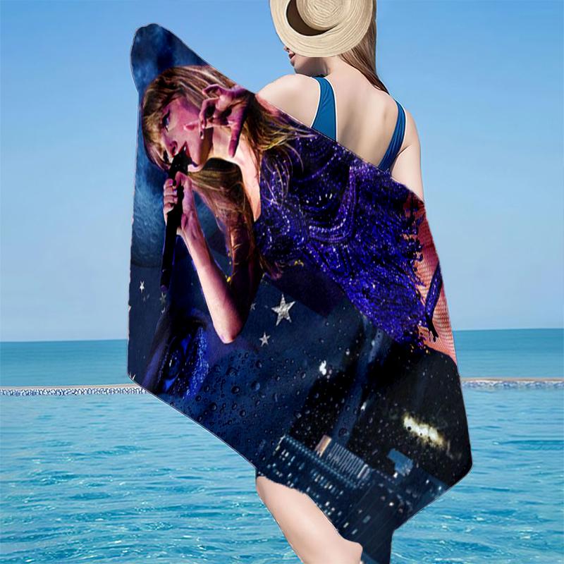 Taylor Music Beach Towel, Super Soft Microfiber, Gift for Her/Him, Birthday, for Pool, Beach, Travel, Home Decor Fan Gifts