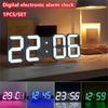Night Digital Clock Wall Decor Mode Led Home and Decoration Clocks Hanging Watches Bedroom Room Large Interior 3D Light Garden