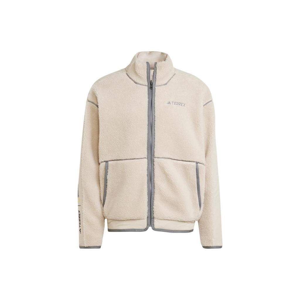 adidas Terrex National Geographic Unisex High Pile Fleece Jacket Aluminum JJ4355