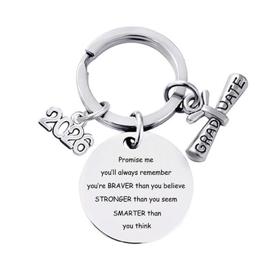 Keychain Pendant Class of 2026 Durable Stainless Steel Keepsake Nursing Law Students Keychain