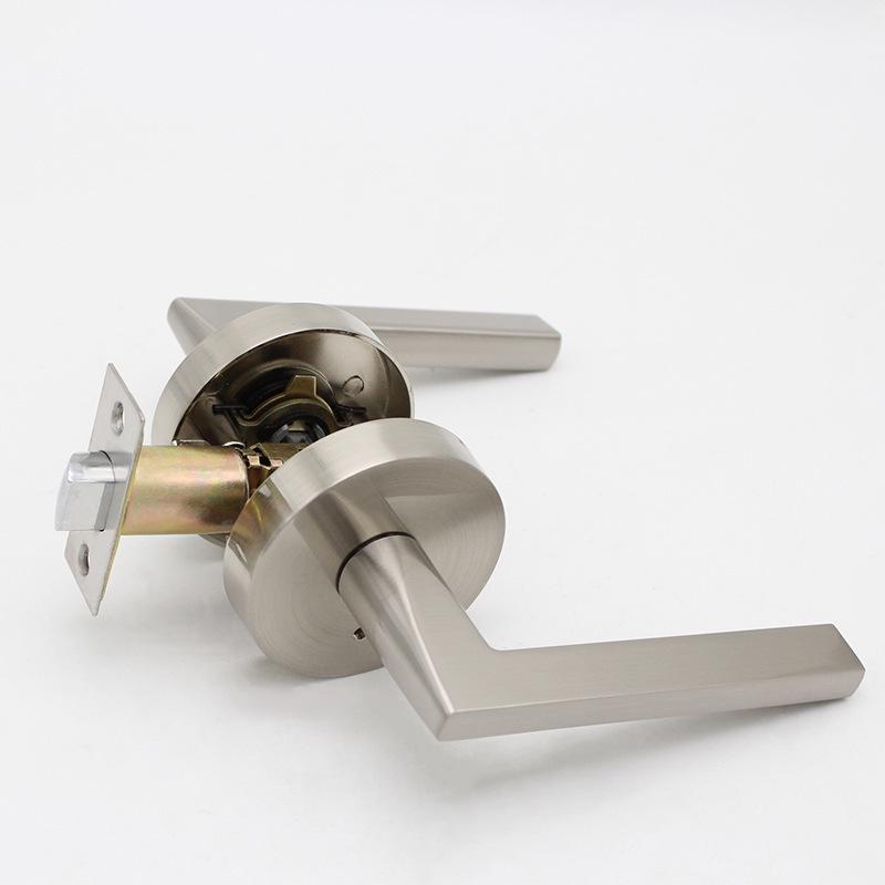 American Style Silent Zinc Alloy Bathroom Door Lock with Three-Rod and Three-Pillar Design