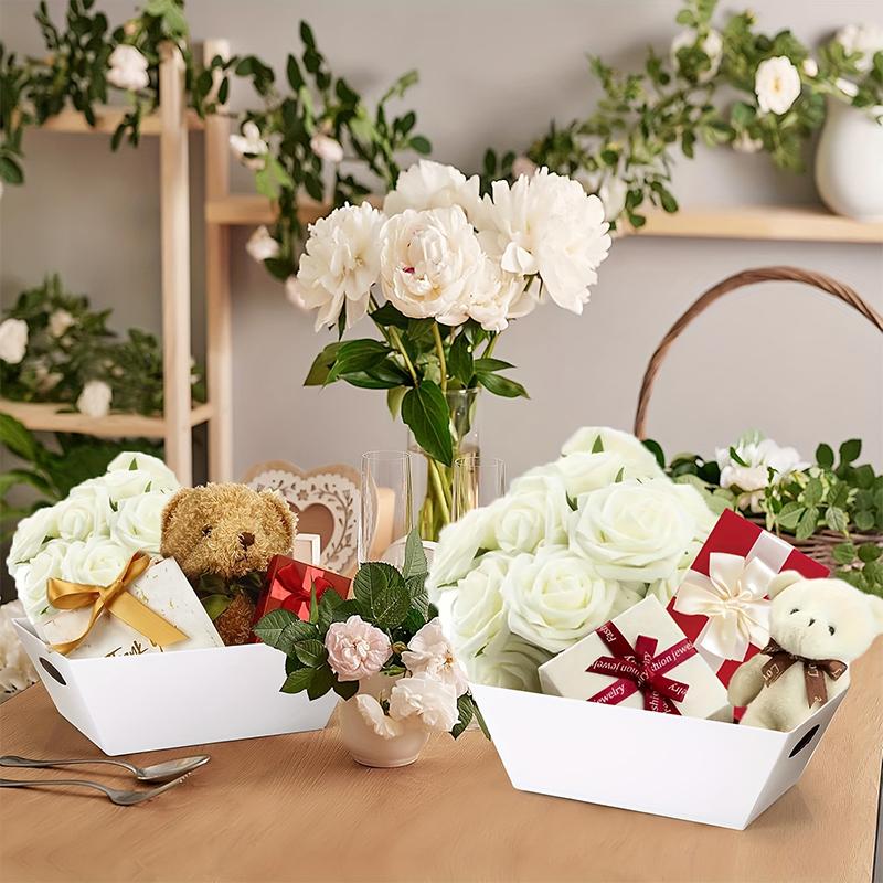 3/5PC Gift Baskets Party Ornament Storage Easter Solid Color Perfect for Accessories Packaging Storage Holiday Gifts 25x17x9cm