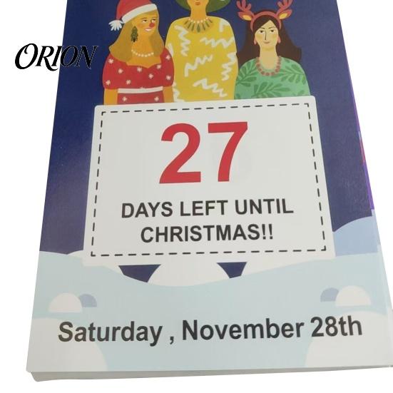 Compact Holiday Calendar 2027 Christmas Advent Countdown Calendar, 100 Days Desktop Paper Flip Desk for Home Office Decor Festive