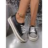 Women's Casual Shoes, Sizes 35-43 Flat-Soled, Diamond-Studded Lace-Up Sneakers Thick-Soled White Sneakers Women's Athletic Slip-Ons