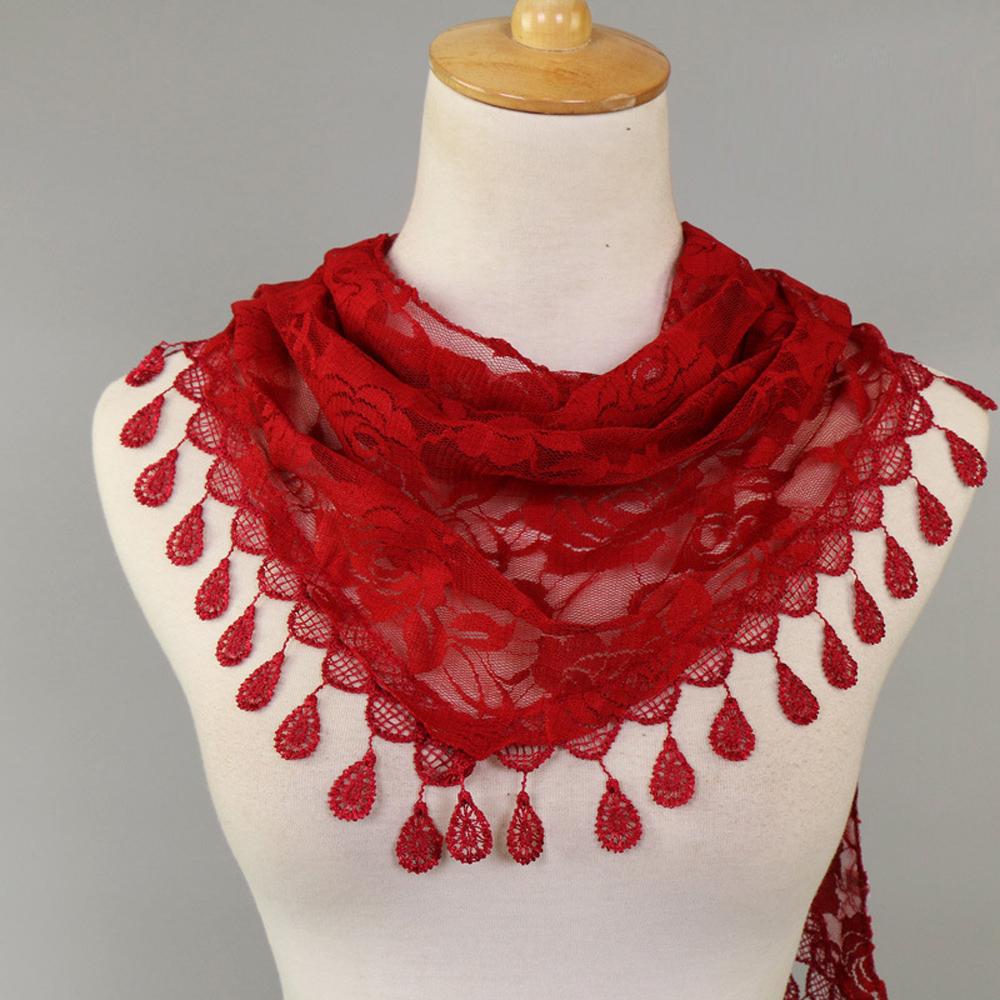 Any Occasion Scarf Fashionable Neckerchief Hollow Rose Scarf Lace Scarf