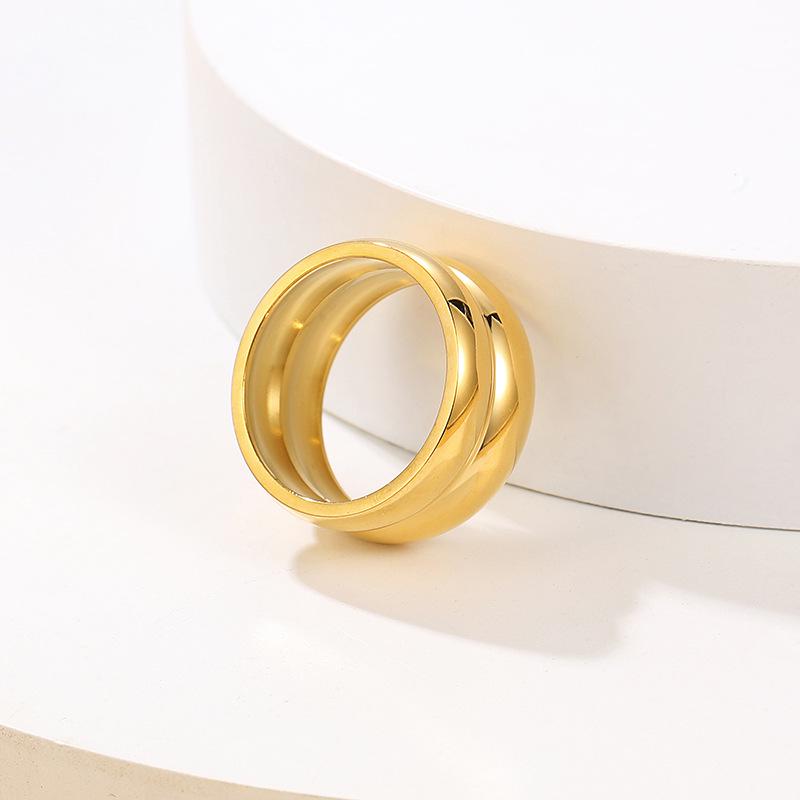 High-End Minimalist Glossy Stainless Steel Women's Ring