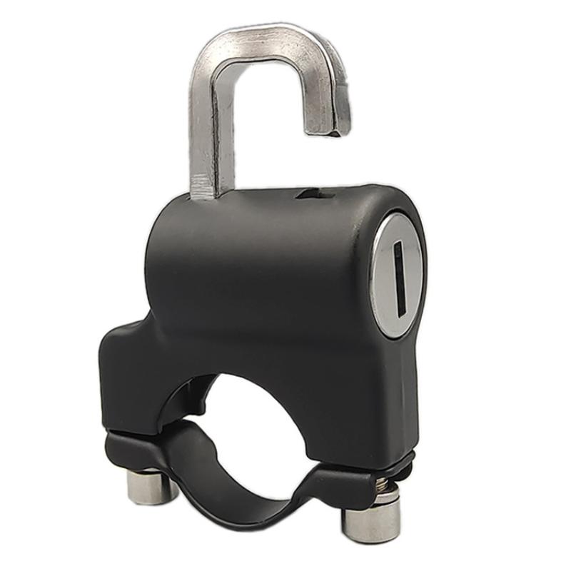 1 Set Handlebar Mount Motorcycle Electric Motorbike Universal Security Metal Lock Anti-Theft Helmet Lock 22Mm-26Mm With Keys