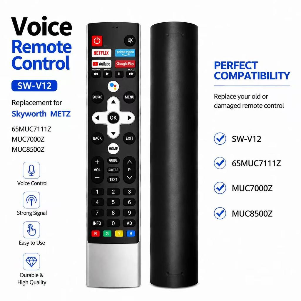 SW-V12 Voice Remote Control Replacement for Skyworth METZ 65MUC7111Z MUC7000Z MUC8500Z 3