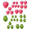 1/2/3/4/5Pcs Simulation Mango Stress Relief Toy Color Changing Strawberry Squeeze Toy Slow Rising Stretchy Decompression Fruit Shape Sensory Fidget