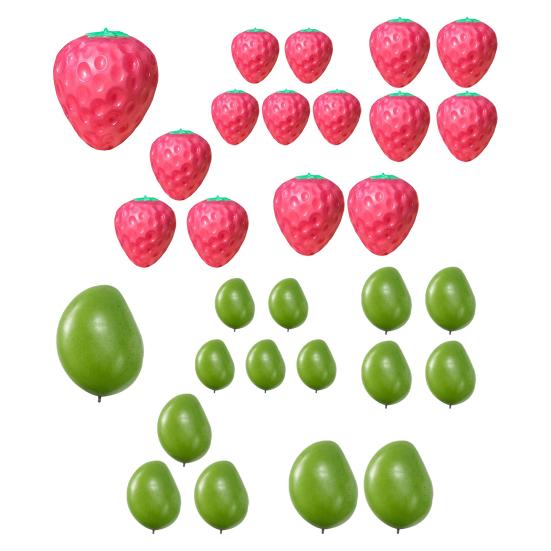 1/2/3/4/5Pcs Simulation Mango Stress Relief Toy Color Changing Strawberry Squeeze Toy Slow Rising Stretchy Decompression Fruit Shape Sensory Fidget