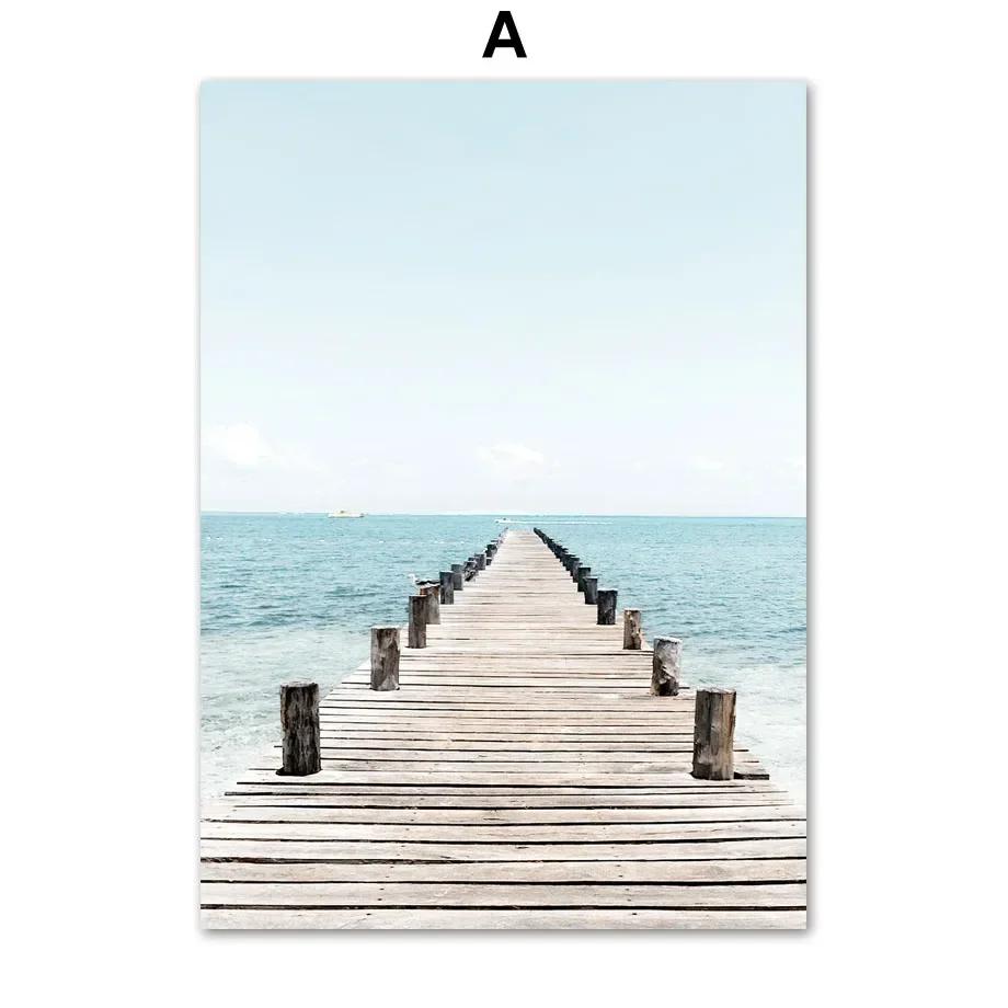 

Ocean Beach Bridge Palm tree leaves bus art canvas paintings Nordic posters and printed wall pictures for homedecor poster 21x30cm No Framed