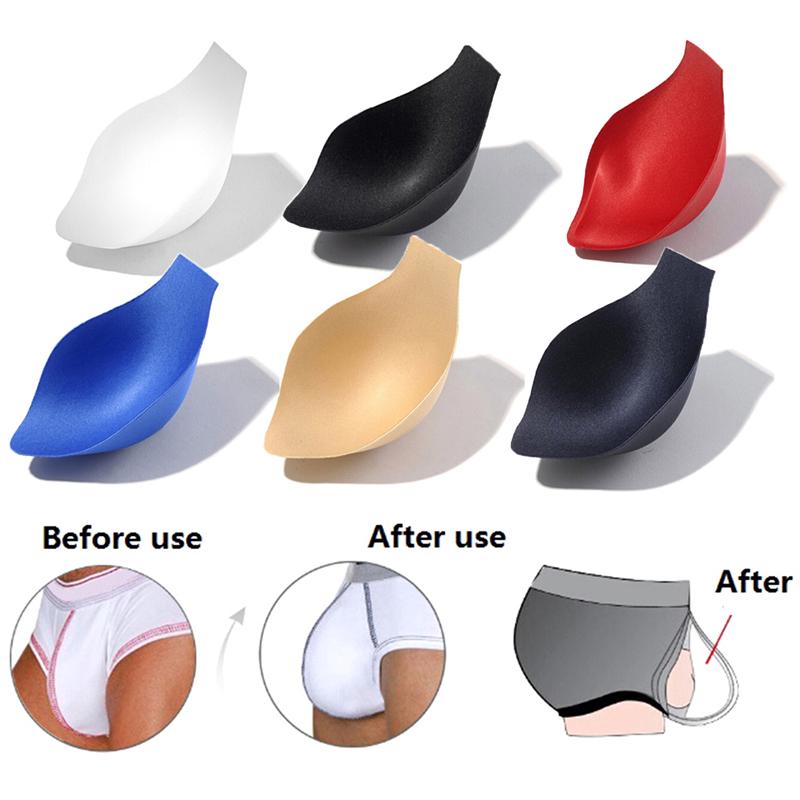 Men Push Up Cup Pad Pouch Front Enhancement Swimwear Briefs Enlarge Protect